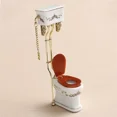thumbnail image 5 of Muebles en miniatura para casa de muñecas, baño, inodoro, taburete de porcelana blanca, adorno de decoración artesanal, 1:12, 5 of 5