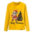 thumbnail image 3 of Babysbule Christmas Tops for Women MERRY CHRISTMAS Printed Women Casual Long Sleeve Round Neck Sweatshirt Pullover Blouse, 3 of 6