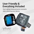 thumbnail image 3 of Vive Precision Blood Pressure Machine - Heart Rate Monitor - Automatic BPM Upper Arm Cuff (Black), 3 of 6