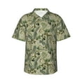 thumbnail image 2 of Yiaed Tropical Plants Green Print Hawaiian Shirt for Men Short Sleeve Button Down Shirts Beach Shirts for Men-XX-Large, 2 of 5