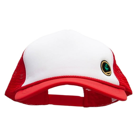 Trainer Red Poke Monster Big Size Foam Mesh Trucker Cap - White Red XL-3XL