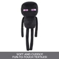thumbnail image 3 of Minecraft Plush Enderman Character 8-in Plush Soft Doll, Video Game-Inspired Collectible Toy, 3 of 7
