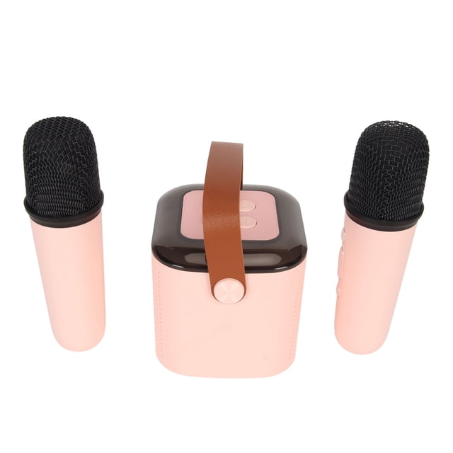 Mini Karaoke Machine with 2 Microphones, Portable Speaker for Kids Adults,Premium Sound, RGB Light Effect, Easy to Connect, Karaoke Machine for Home Party