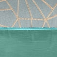 thumbnail image 4 of Violet Linen Victoria Chenille Abstract Haxegon Design, Polyester Jacquard, Mint, 18 Inch by 18 Inch, Decorative Throw Pillows, 4 of 5