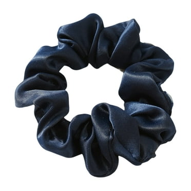 2 Pcs Hair Rings Solid Color Elastic Band Anti-fall Tight Decorative Hair Decoration Satin Portable Shirring Hair Ropes for Daily Use