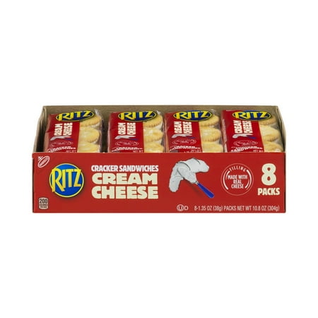 - (3 Pack) Ritz Cream Cheese Sandwich Cracker Snack Packs, 10.8 Oz