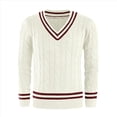thumbnail image 2 of Suéter de Cuello en V para Hombre, Informal, de Punto , Ajustado, de Larga, para Otoño e Invierno. XXL, 2 of 6