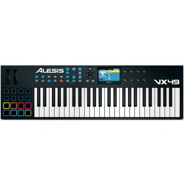 Alesis VX49 Clavier de Contrôle MIDI 49 Touches avec Écran Haute Résolution