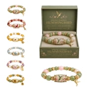 2026 Limited Edition Hummingbird Blessings Beaded Bracelet, Inspirational Bird Charm Bracelet with Strength, Hope & Joy Meaning, Spring Faith Hope Jewelry Gift