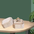 thumbnail image 1 of tredstone Octagonal Corduroy Ring Box Holder Rings Bearer for Ceremony Girls Proposals Yellow Double Slots, 1 of 8