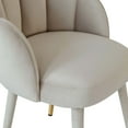 thumbnail image 4 of TOV Furniture Gardenia Tufted Light Grey Velvet Dining Chair, 4 of 6
