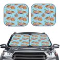 thumbnail image 2 of Balery 2 Piece Turtles And Corals Car Windshield Sun Shade|Foldable Front Windshield Shade for Car Front Window for Most Sedans SUV Truck-, 2 of 7