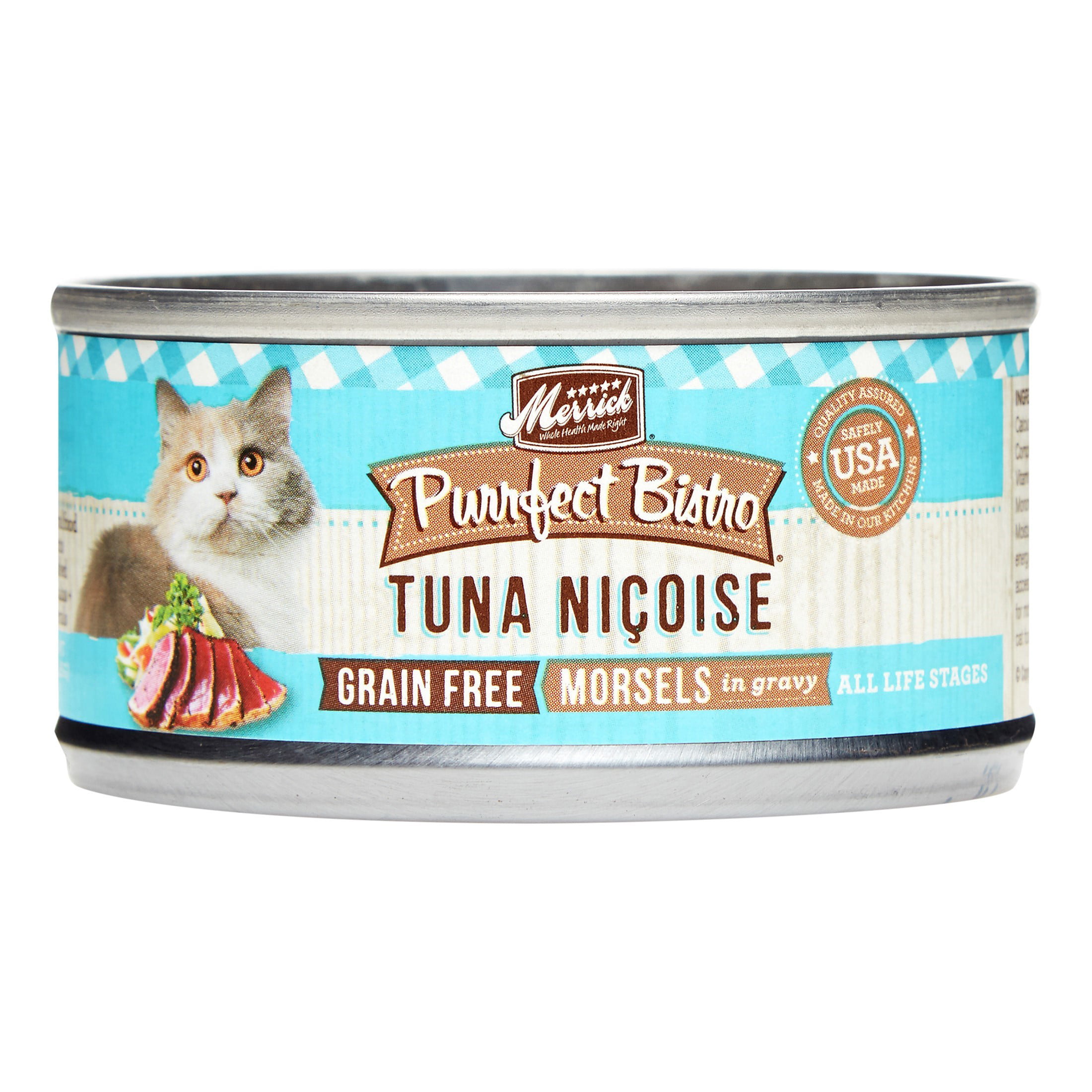 Merrick Purrfect Bistro GrainFree Tuna Nicoise Wet Cat Food, 3 Oz, 24