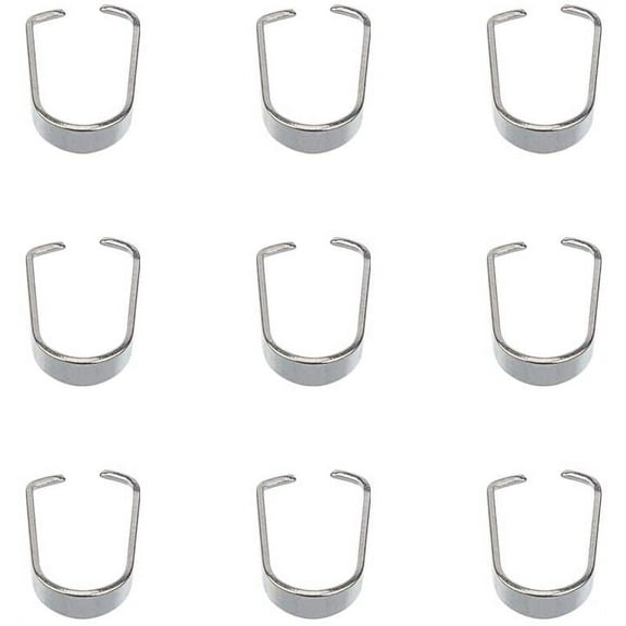 50 Pieces 304 Stainless Steel Pinch Clip Bail Clasp Dangle Charm Bead Pendant Connector Findings 10x7x5mm for Jewelry Making