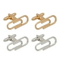 thumbnail image 3 of FRCOLOR Luxury Paper Clip Shaped Cufflinks for Men in Assorted Colors Perfect as Gifts for Any Occasion 2, 3 of 8