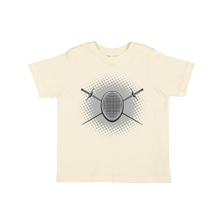 

Inktastic Fencing Mask Foils Halftone Gift Toddler Boy or Toddler Girl T-Shirt
