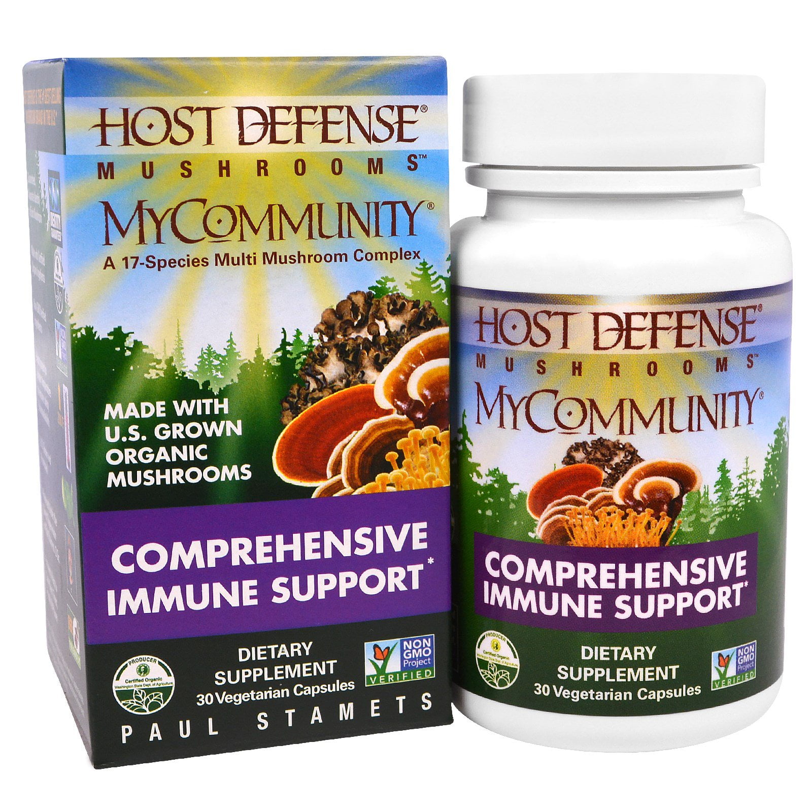 Fungi Perfecti Mushrooms, Comprehensive Immune Support, 30