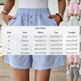 thumbnail image 2 of cocolona Womens Summer Casual Striped Lounge Shorts Elastic Waist Straight Wide Leg Beach Shorts with Pockets, 2 of 5