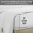 thumbnail image 4 of PRATYUX 30-INCH EXTRA DEEP POCKETS 6-Piece Split Head King Percale Sheets - 800-Thread Count 100% Organic Percale Cotton - Sheet Set - 32" Split, Percale White, 4 of 7
