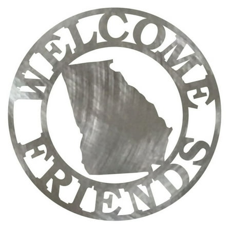 Art Welcome Sign - Southern Design Welcome State Metal Word Art Wall Sign