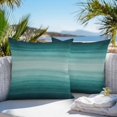 thumbnail image 4 of Outdoor Pillow Cover Ombre Green Stripes Set of 2 Waterproof Throw Pillowcases Watercolor Modern Art Decorative Patio Furniture Pillows for Couch Garden Indoor & Outdoor Use, 4 of 9