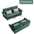 thumbnail image 5 of Resenkos 72" Mid-Century Tufted Sofa Couch, Upholstered Wood Base Sofa, Green, 5 of 9