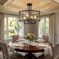 thumbnail image 5 of Vivio Lighting Ravenna Matte Black Acrylic Glass Semi Flush Mount Ceiling Light, 5 of 5