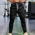 thumbnail image 1 of AherBiu Mens Joggers Fleece Lined Drawstring Elastic Waisted Sweatpants With Zipper Pockets Fall Winter Gym Workout Running Pants, 1 of 8