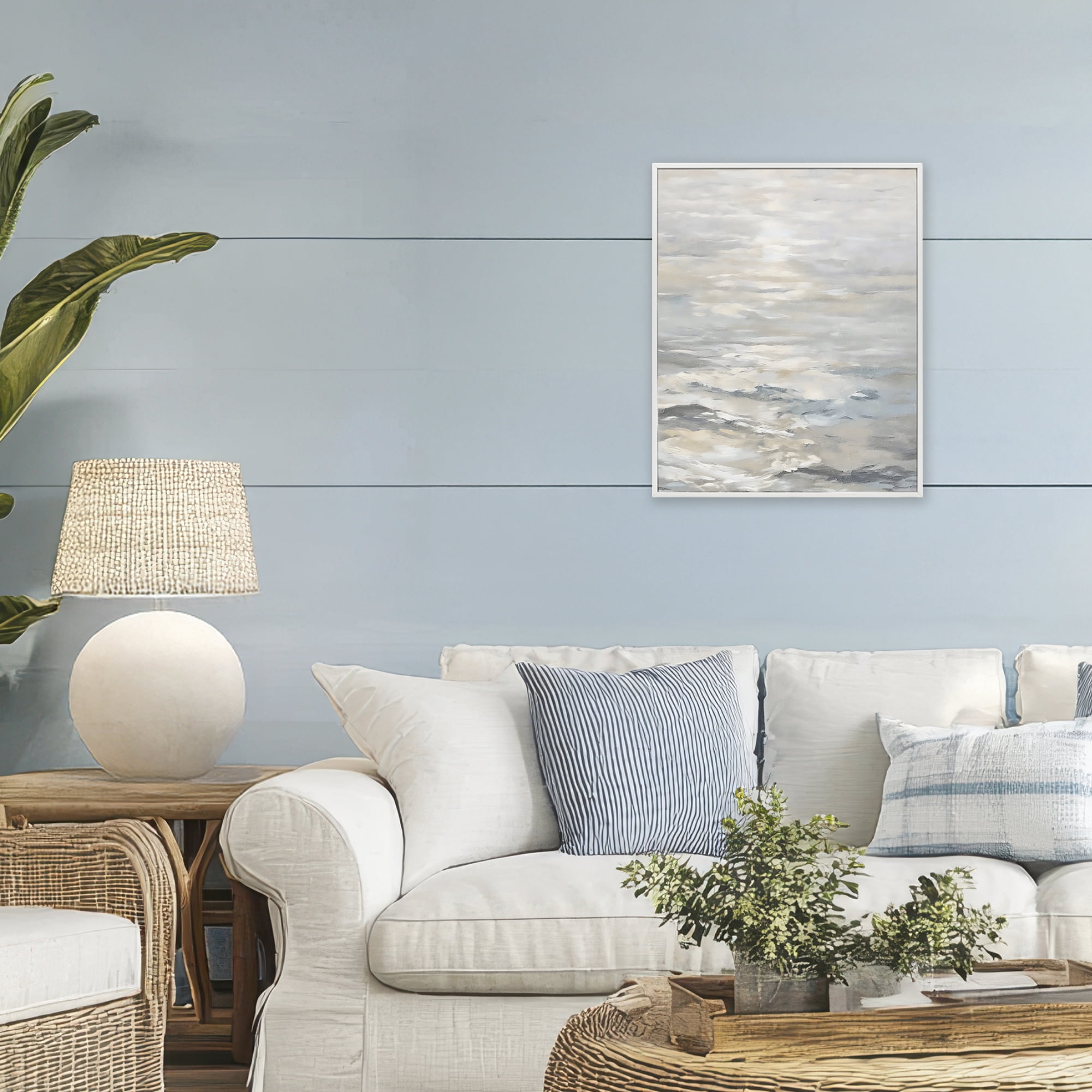 Stupell Industries Shallow Reflections Morning Light White Framed Giclee Art, design by Riley B