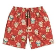 thumbnail image 4 of Bixox Men's Japanese Maneki Cats printing Casual Classic Fit Short Summer Beach Shorts, 4 of 6