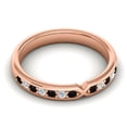 thumbnail image 5 of Diamond-Capitals 0.30 Carat Lovely Round Cut Natural Diamond Black Onyx Gemstone Fine Engagement Eternity Band for Women Solid 18K Rose Gold Size 6, 5 of 8