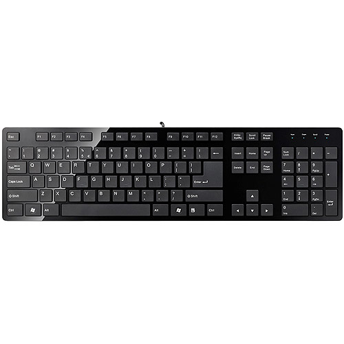 I-Rocks IRK01 Slim Wired Keyboard with Chiclet-Like Key Shape, Black - image 1 of 2