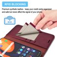 thumbnail image 4 of Galaxy S20 Plus Case, Galaxy S20 Plus Wallet Case, Takfox Premium [RFID Blocking] Secure Cash ID Credit Card Slots Holder Carrying PU Vegan Leather Magnetic Flip Cover Cases For Galaxy S20+ [Red], 4 of 7