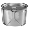 thumbnail image 2 of Tasse de Cantine en Acier Inoxydable avec Couvercle et Poignées Pliables pour Camping en Plein Air Randonnée Pique-Nique Survie, 2 of 8