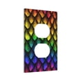 thumbnail image 2 of Kll Dragon Scales Wall Plate,Gloss Finish,Standard Size 1 - 5" X 3", Polycarbonate Thermoplastic,Electric Receptacle Plug Covers, 2 of 8