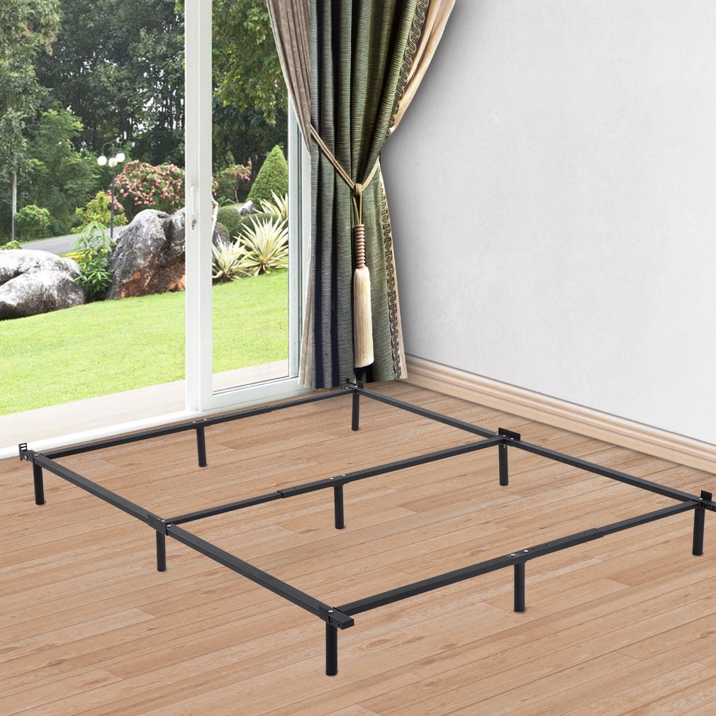 Bed Frame Metal Platform Bed Base Mattress Foundation Adjustable Heavy