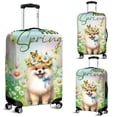 thumbnail image 2 of Pomeranian Hello Spring Time Flower Floral Nature Travel Luggage Cover Pom Dog Lover Gifts Suitcase Dust Protective Decor - 02031, 2 of 5