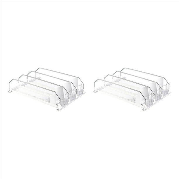 2X Organizador de Bebidas para Refrigerador, Deslizador AutomáTico , Dispensador de Refrescos para Refrigerador, con Capacidad para Hasta 15 Latas