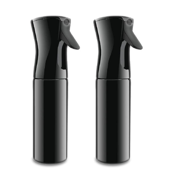 Spray Bottle for Hair (10oz/300ml) - 2 Pcs Continuous Spray Bottle for Salons Cleaning Plants Gardening-BLACK
