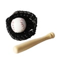 thumbnail image 2 of Cheers.US 3Pcs/Set Simulation Baseball Set Toys Model Props Wood Miniature Baseball Glove Set Scene simulation Toy For Kids, 2 of 8
