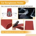 thumbnail image 5 of Unique Bargains Car Sunglasses Clip Universal Sun visor Eyeglasses Holder Clip PU Leather Rhinestone Red White 4.5x9cm/1.77"x3.54" 1 Pcs, 5 of 7