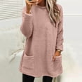 thumbnail image 1 of WILLBEST Fall Womens Tops Womens Winter Coat Loose Wool Jacket Long Sleeved with Pockets, 1 of 5