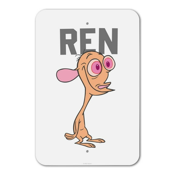 Ren and Stimpy Show Collegiate Ren Home Business Office Sign