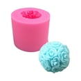 thumbnail image 4 of Color Random 3D Rose Flower Ball Fondant Mould Cake Decorating Fondant Silicone Mold Maker Baking Tool, 4 of 10