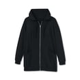 thumbnail image 4 of Woman Within Plus Size Zip Front Hoodie Jacket Long Oversized Fleece Jacket, 4 of 6