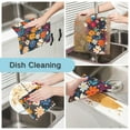 thumbnail image 2 of Yayeee 6 Pack Kitchen Dish Cloths for Washing Dishes Soft Absorbent Microfiber Towels, Bright Colorful Flowers Pattern, 2 of 9