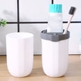 thumbnail image 4 of Travel Toothbrush Cup with Sealed Lid, Splash-Proof Bathroom Organizer for Toothpaste & Hygiene Tools, Compact Portable Design, 4 of 9