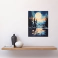 thumbnail image 4 of Magical Forest Lake Sunrise in Blue and Orange Unframed Wall Art Print Poster Home Decor Premium, 4 of 5