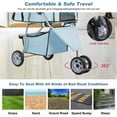 thumbnail image 5 of BestPet 3 Wheels Pet Stroller Folding with Cup Holder & Removable Liner,Light Blue，Suitable for dogs and cats., 5 of 6