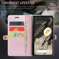 thumbnail image 6 of Wallet Case for Google Pixel Fold 5G 2023,Magnetic Protect PU Leather Flip Case with Card Holder Cash Slot Kickstand Shockproof Protection Case (Pink), 6 of 18
